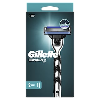 GILLETTE | Ξυριστική Μηχανή Mach3 + 2 Ανταλλακτικά 1 Τεμάχιο