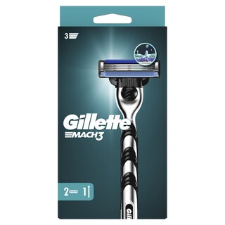 GILLETTE | Ξυριστική Μηχανή Mach3 + 2 Ανταλλακτικά 1 Τεμάχιο