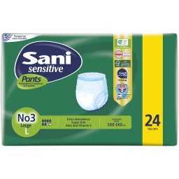 SANI | Incontinence Underwear Sensitive Pants Value Pack Large No3 24 Pieces