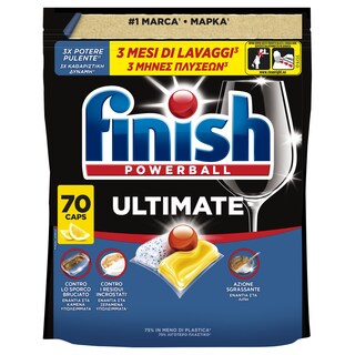 FINISH | Κάψουλες Πλυντηρίου Πιάτων Ultimate Allin1 Λεμόνι 70 Τεμάχια