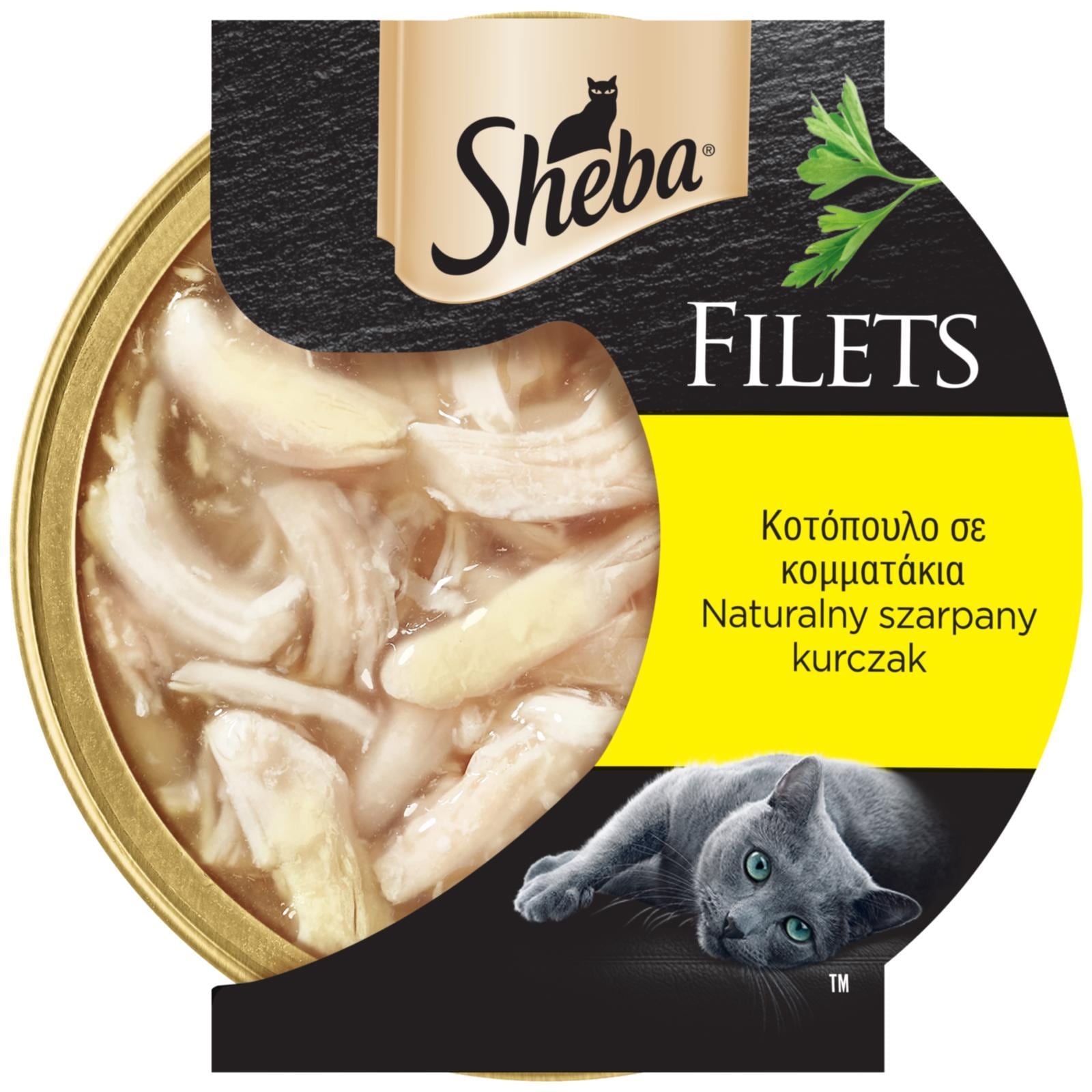 SHEBA Γατοτροφή Filets Κοτόπουλο 60g