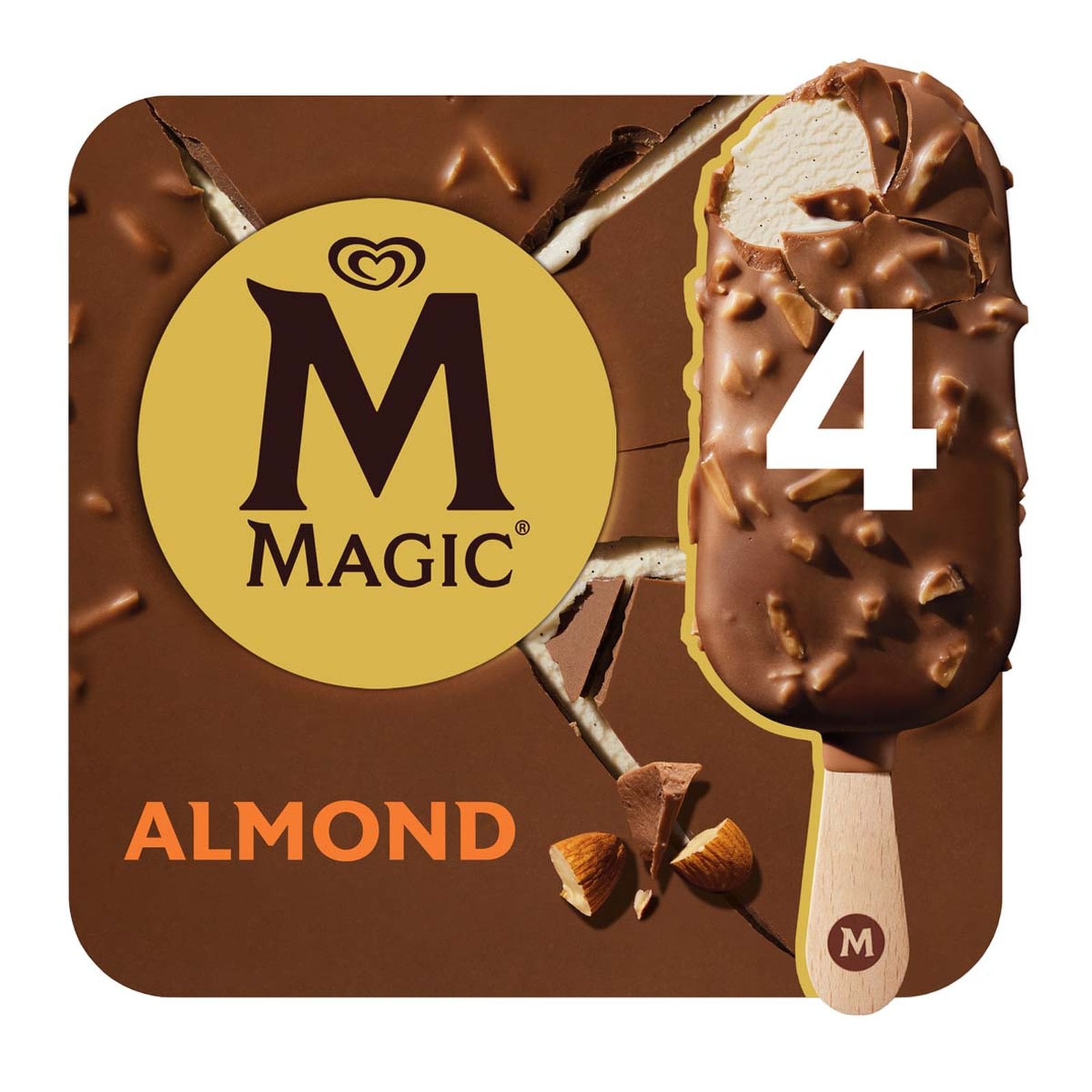 Παγωτό Ξυλάκι Αμύγδαλο 4x75g