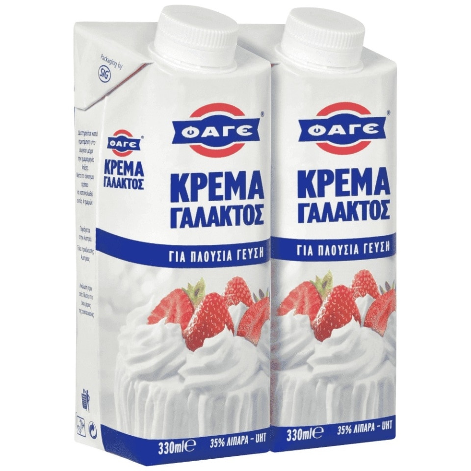 ΦΑΓΕ Κρέμα Γάλακτος 2x330ml