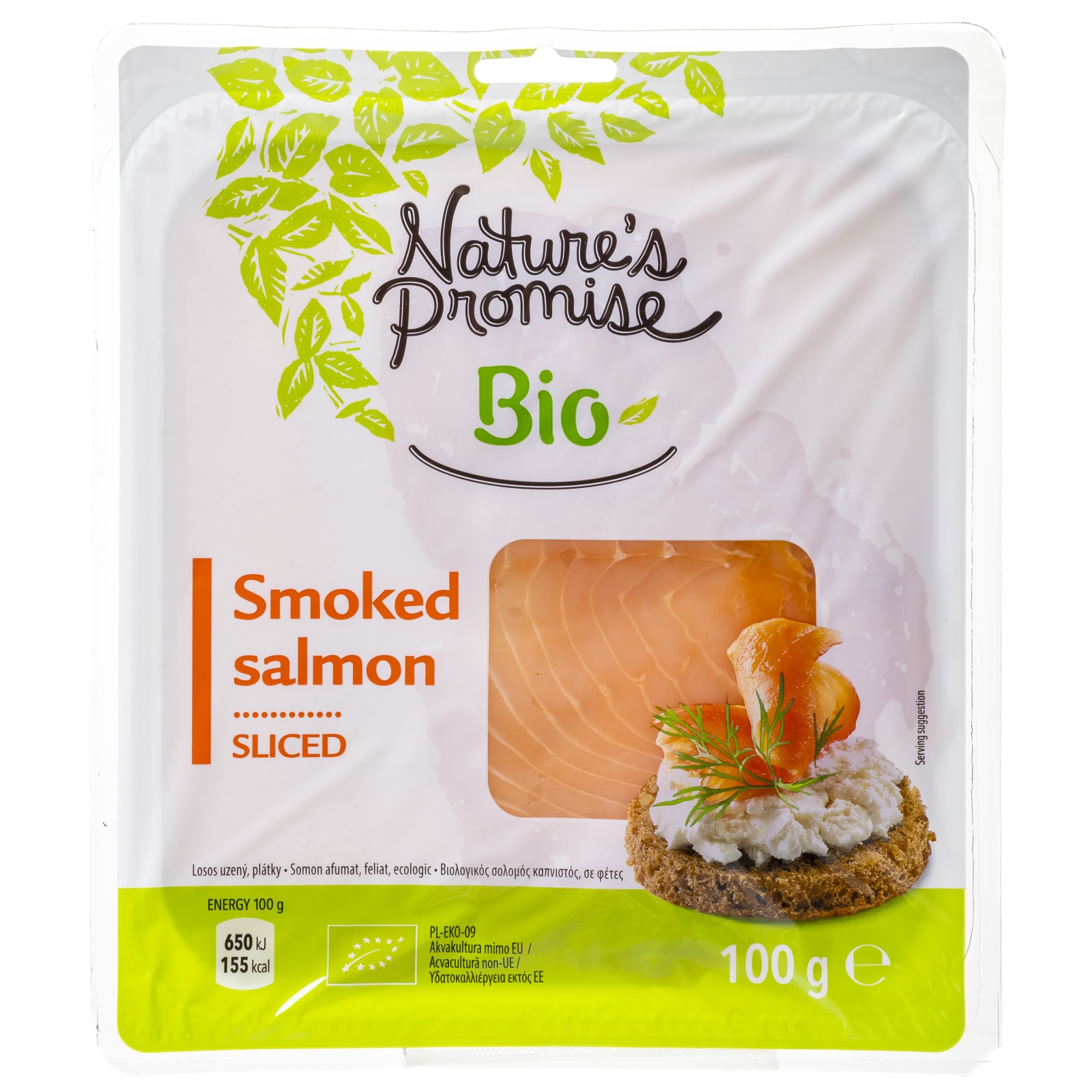 NATURES PROMISE BIO Σολομός Καπνιστός Bio Φέτες 100g