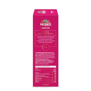 MISKO | Ζυμαρικά Κανελόνια 250gr