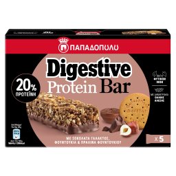 ΠΑΠΑΔΟΠΟΥΛΟΥ | Μπάρες Δημητριακών Digestive High Protein Σοκολάτα 5x28g