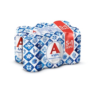ΑΛΦΑ | Μπύρα Lager με Θαλασσινό Αλάτι 330ml 5+1 Δώρο