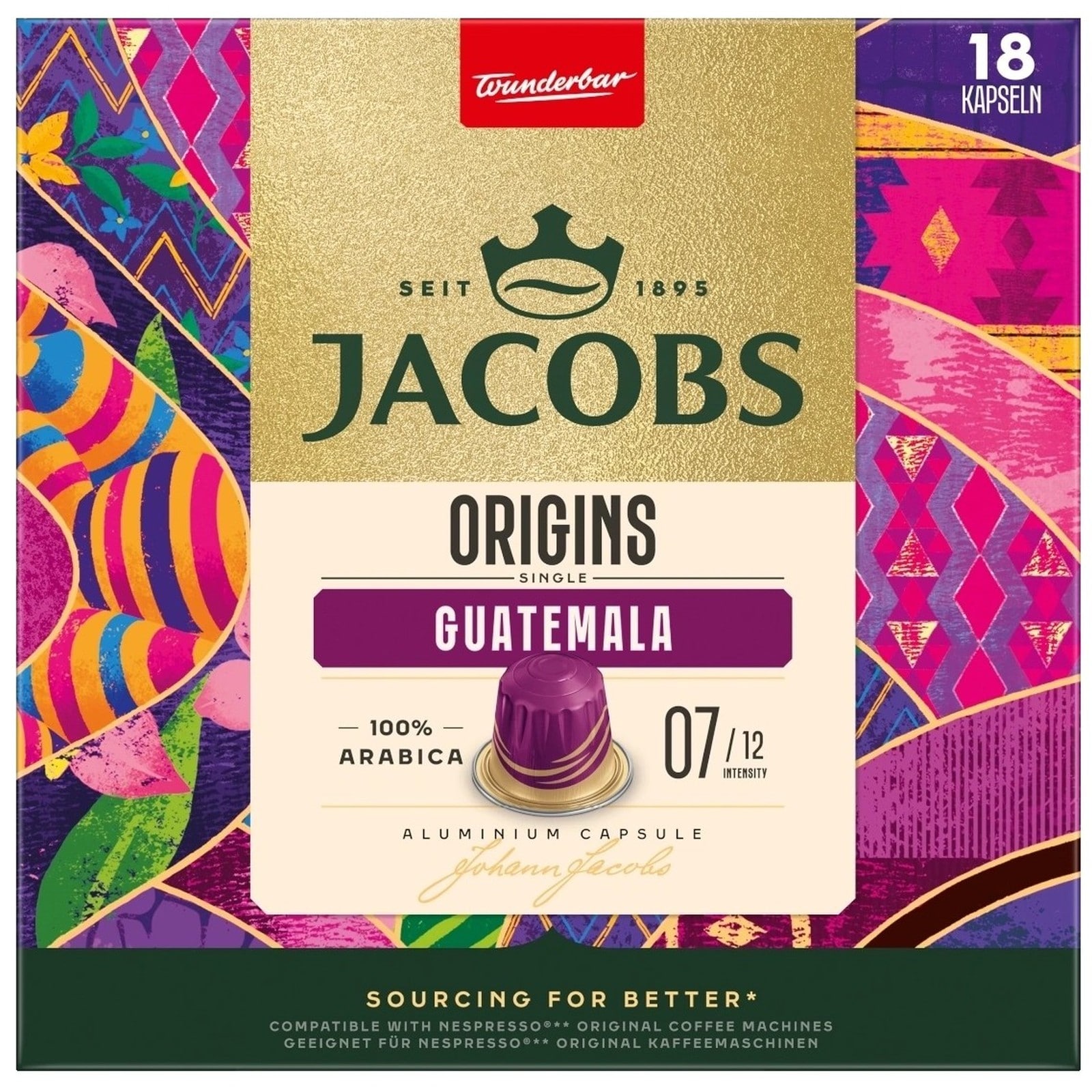 JACOBS Κάψουλες Καφέ Espresso Origins Guatemala 18x5.2g