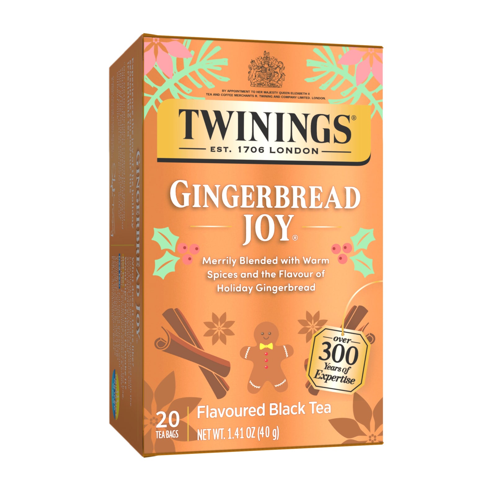 TWININGS Αφέψημα Μαύρο Τσάι Gingerbread Joy 2x20g