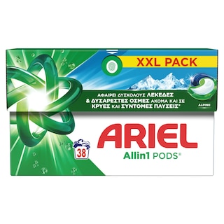 ARIEL | Kάψουλες Πλυντηρίου Ρούχων Allin1 Pods Alpine 38 Τεμάχια