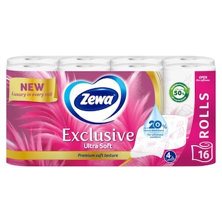 ZEWA | Toilet Paper Exclusive Ultra Soft 4 Ply 16 Rolls 1.83kg