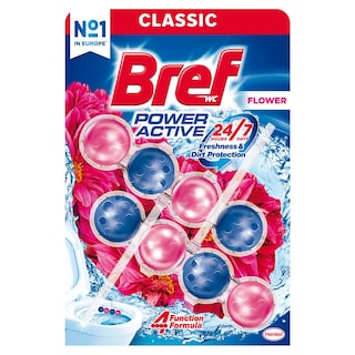 BREF | Μπλοκ Τουαλέτας WC Power Active Flower 2x50g