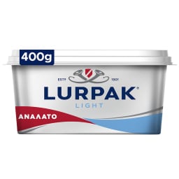 LURPAK | Soft Light Ανάλατο Μειωμένα Λιπαρά Σκαφάκι 400g