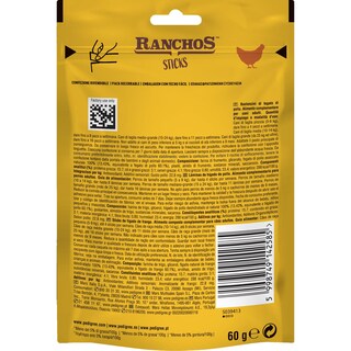 PEDIGREE | Σνακ Σκύλων Ranchos Sticks Κοτόπουλο 60g