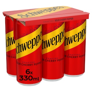 SCHWEPPES | Αναψυκτικό Sour Cherry & Black Pepper Κουτί 6x330ml