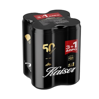 KAISER | Μπύρα Pilsner Κουτί 500ml 3+1 Δώρο