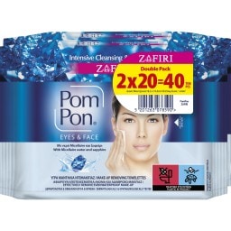 POM PON | Υγρά Μαντήλια Ντεμακιγιάζ Micellaire 2x20 Tεμάχια