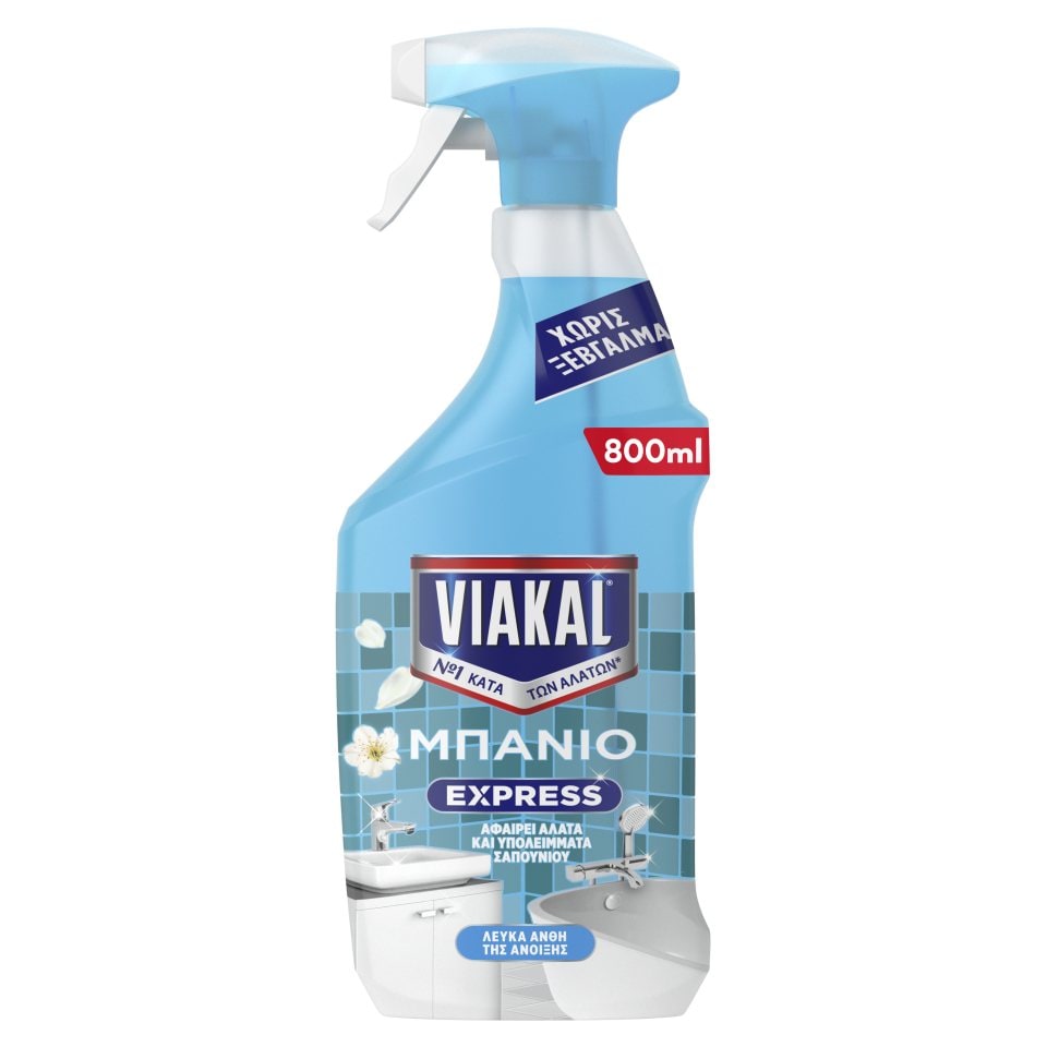 VIAKAL Καθαριστικό Express Μπάνιο Άνθη Άνοιξης 800ml