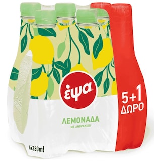 ΕΨΑ | Αναψυκτικό Λεμονάδα Με Ανθρακικό 6 X 330ml 5+1 Δώρο
