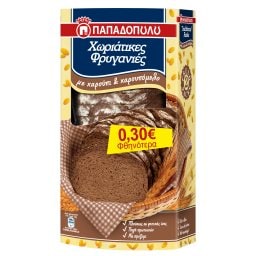 ΠΑΠΑΔΟΠΟΥΛΟΥ | Φρυγανιές Χωριάτικες με Χαρούπι 240g Έκπτωση 0.30Ε