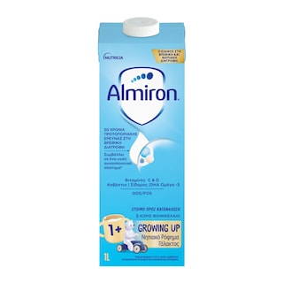 ALMIRON | GROWING UP 1+ | Long Life Milk For Toddlers 1+ Years 1lt