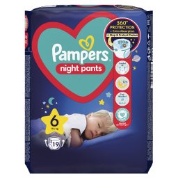 PAMPERS | Πάνες Βρακάκι Μωρού Night Pants Νο6 19 Τεμάχια