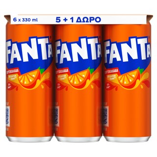 FANTA | Πορτοκαλάδα Κουτί 6x330ml 5+1 Δώρο