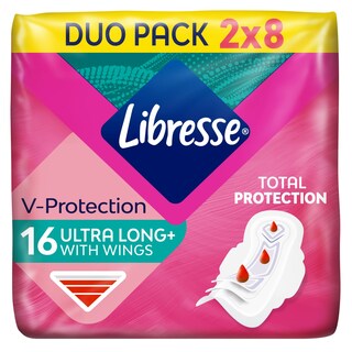 LIBRESSE | Σερβιέτες Ultra Long Wings 16 Τεμάχια