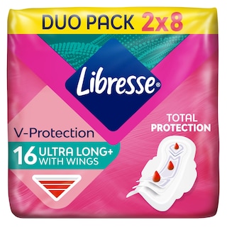 LIBRESSE | Σερβιέτες Ultra Long Wings 16 Τεμάχια