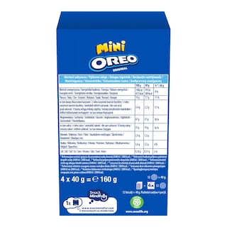 OREO | Μπισκότα Μίνι Γεμιστά Βανίλια 4x40g