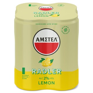 AMSTEL | RADLER | Μπύρα Radler Λεμόνι Κουτί 4x330ml