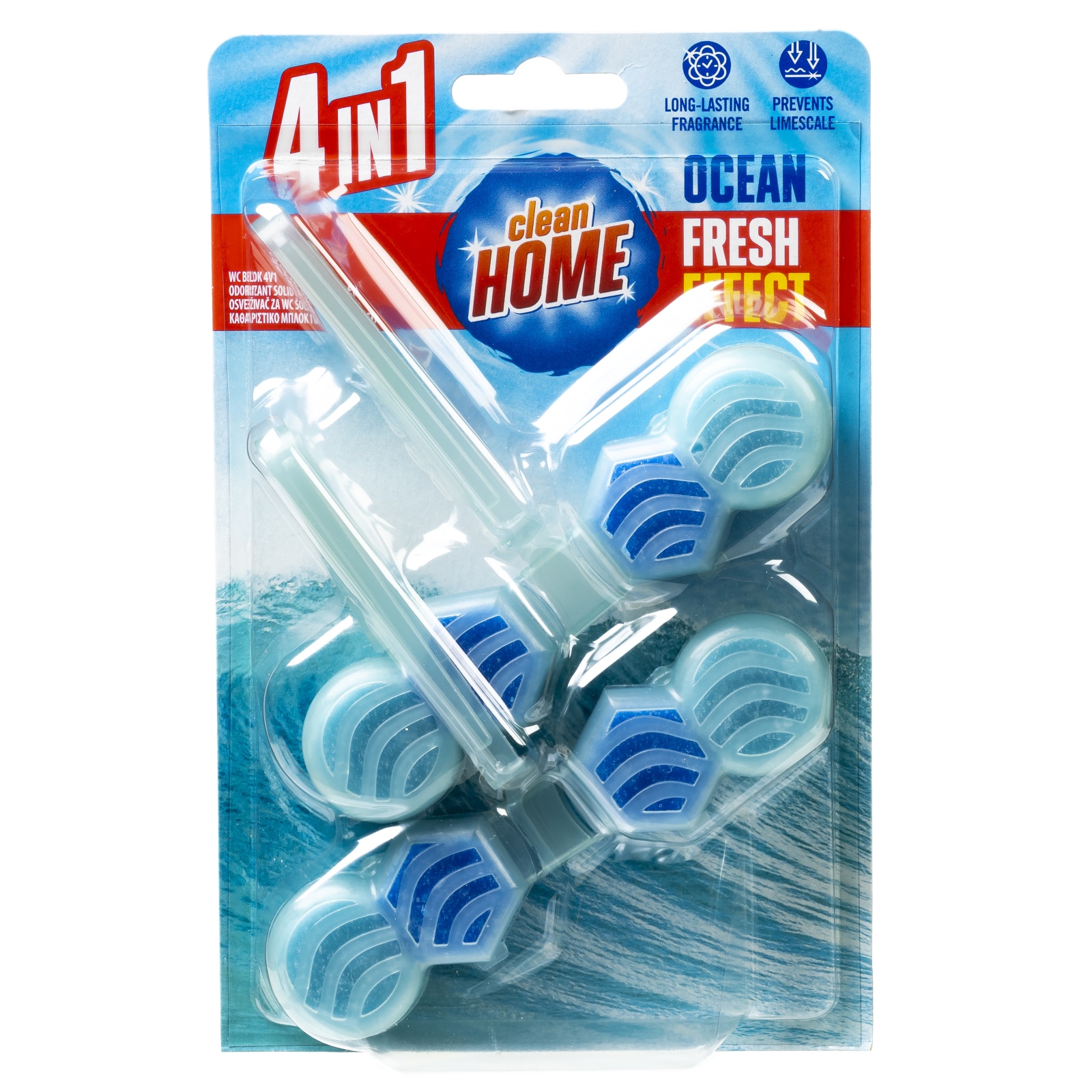 CLEAN HOME WC Block 4σε1 Φρεσκάδα Ωκεανού 2x48g