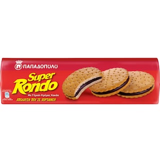 ΠΑΠΑΔΟΠΟΥΛΟΥ | Μπισκότα Super Rondo Γεμιστά με Σοκολάτα 500g