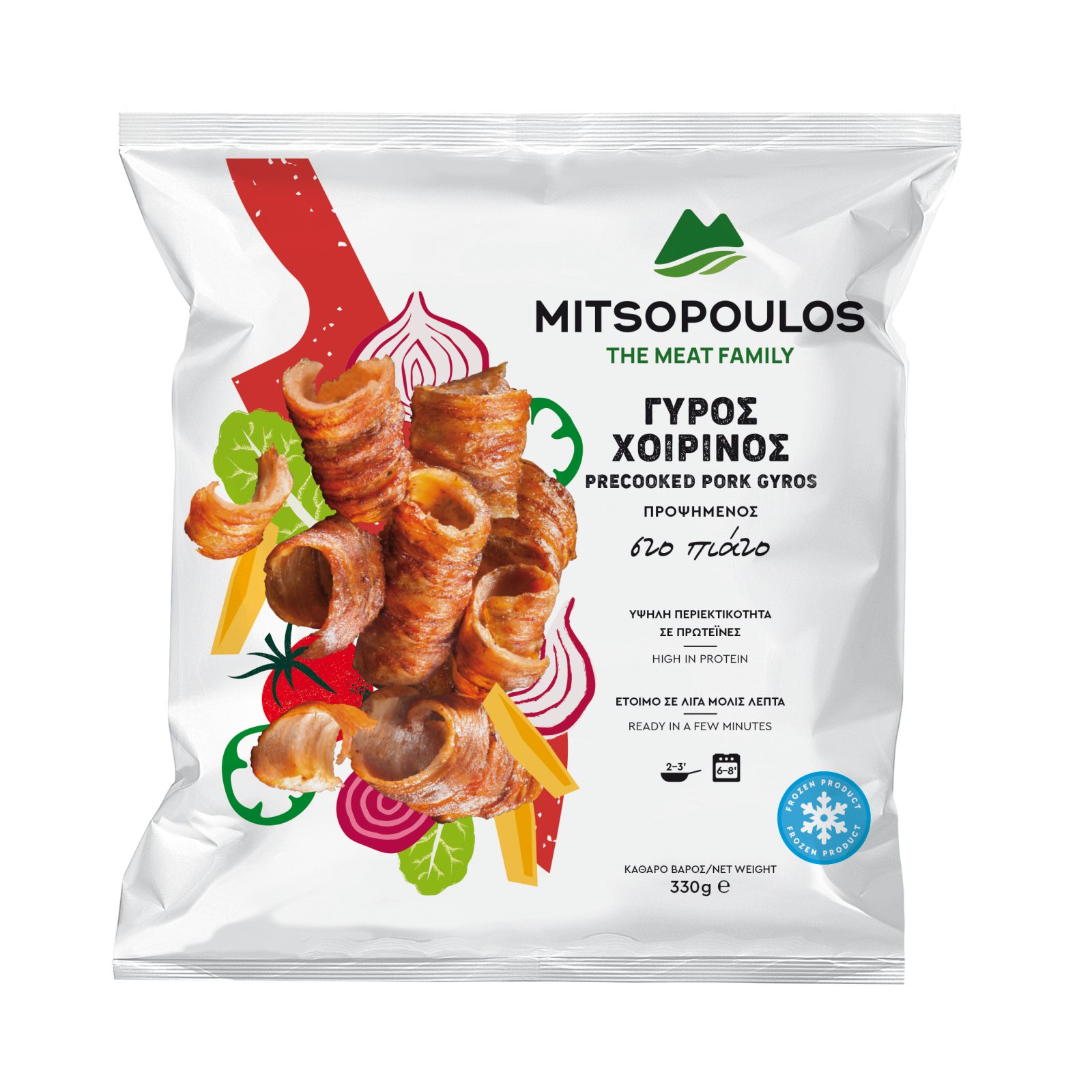 ΦΑΡΜΑ ΜΗΤΣΟΠΟΥΛΟΣ Γύρος Χοιρινός Προψημένος Κατάψυξης 330g