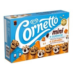 CORNETTO | Παγωτό Πύραυλος Μίνι Κλασικό & Καραμέλα 8x36g