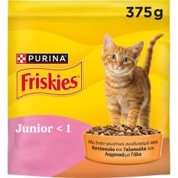 FRISKIES | Γατοτροφή Junior Κοτόπουλο Με Λαχανικά 375 gr