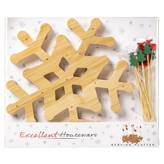 - | Χριστουγεννιάτικο Πλατώ Σερβιρίσματος Χιονονιφάδα 1 Τεμάχιο
