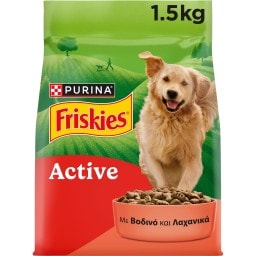FRISKIES | Ξηρά Τροφή Σκύλου Active Με Βοδινό 1.5 Kg
