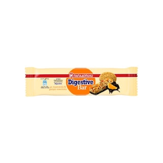 ΠΑΠΑΔΟΠΟΥΛΟΥ | Μπάρες Δημητριακών Digestive Μαύρη Σοκολάτα Πορτοκάλι 5x28g