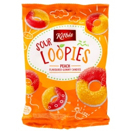 KITBIS | Ζελεδάκια Sour Loopies Γεύση Ροδάκινο 100g