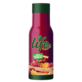 LIFE | ΦΡΕΣΚΟΣ ΧΥΜΟΣ ΦΥΣΙΚΟΣ ΣΤΑΦΥΛΙ ΠΟΡΤΟΚΑΛΙ ΡΟΔΙ 1 LT