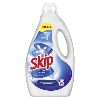 SKIP | Υγρό Πλυντηρίου Ρούχων Active Clean 90 Μεζούρες