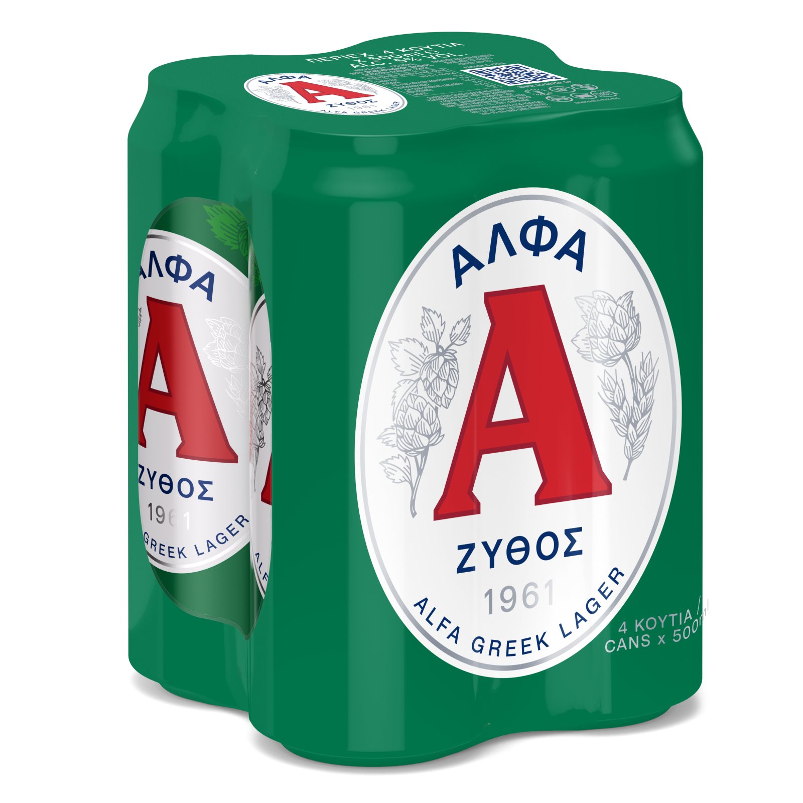 ΑΛΦΑ Μπύρα Lager Κουτί 4x500ml