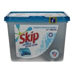 SKIP | ΥΓΡΕΣ ΚΑΨΟΥΛΕΣ ΠΛΥΝΤΗΡΙΟΥ ΡΟΥΧΩΝ REGULAR 16 ΤΕΜ