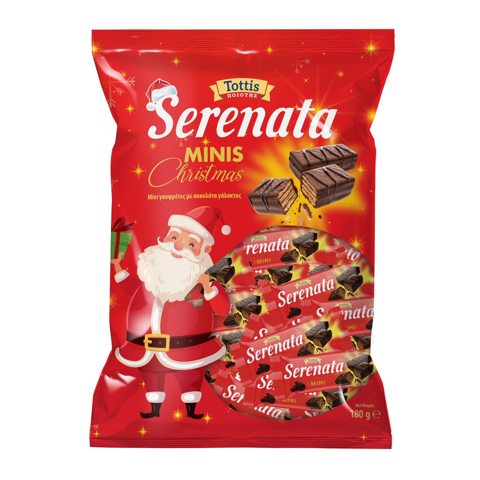 SERENATA Γκοφρέτες Minis Σοκολάτα Γάλακτος 180g