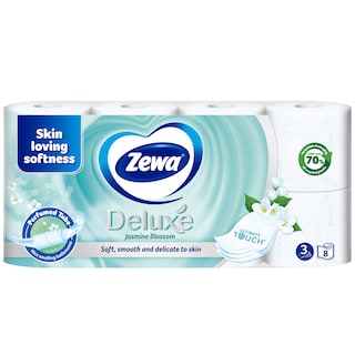 ZEWA | Χαρτί Υγείας Deluxe Jasmine 3 Φύλλα 8 Ρολά 764g