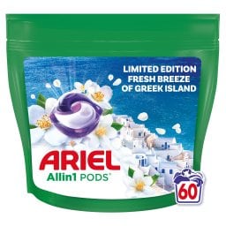 ARIEL | Κάψουλες Πλυντηρίου Ρούχων Pods Αέρας Δροσιάς Ελληνικού Νησιού 60 Τεμάχια