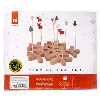 - | Χριστουγεννιάτικο Πλατώ Σερβιρίσματος Χιονονιφάδα 1 Τεμάχιο