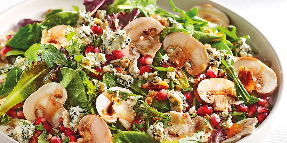 Σαλάτα με μανιτάρια και ρόδι