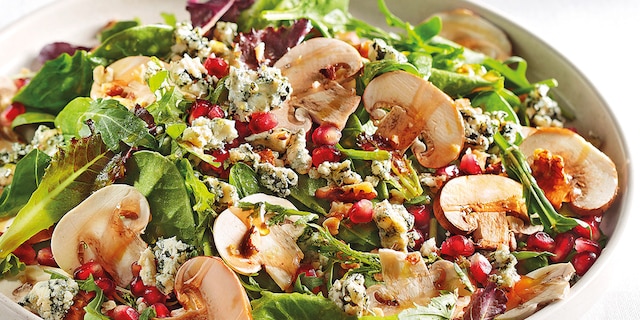 Σαλάτα με μανιτάρια και ρόδι